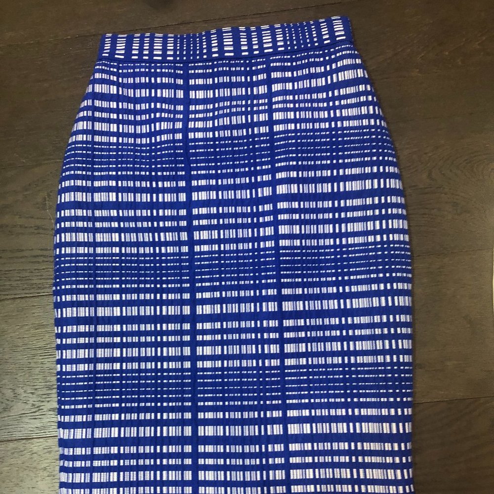 Blue Patterned Size 00 Banana Republic Pencil Skirt